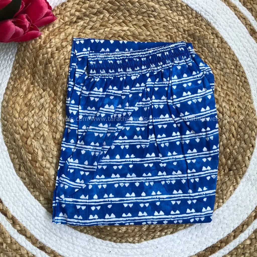 Tarathi Blue Floral Two Pieces Set