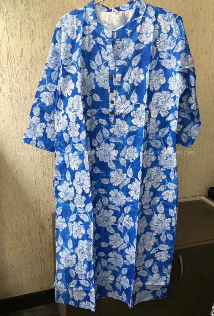 Tarathi Blue Floral Two Pieces Set