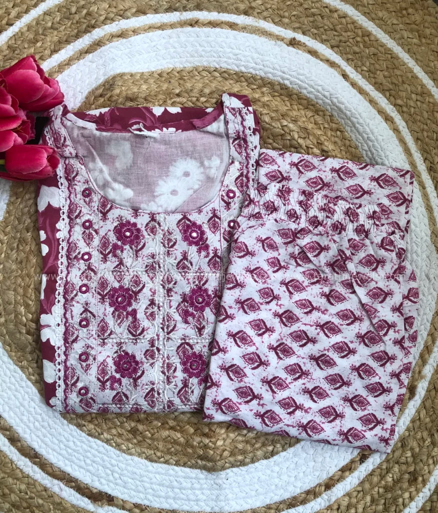 Tarathi Floral Design Two Pieces Set