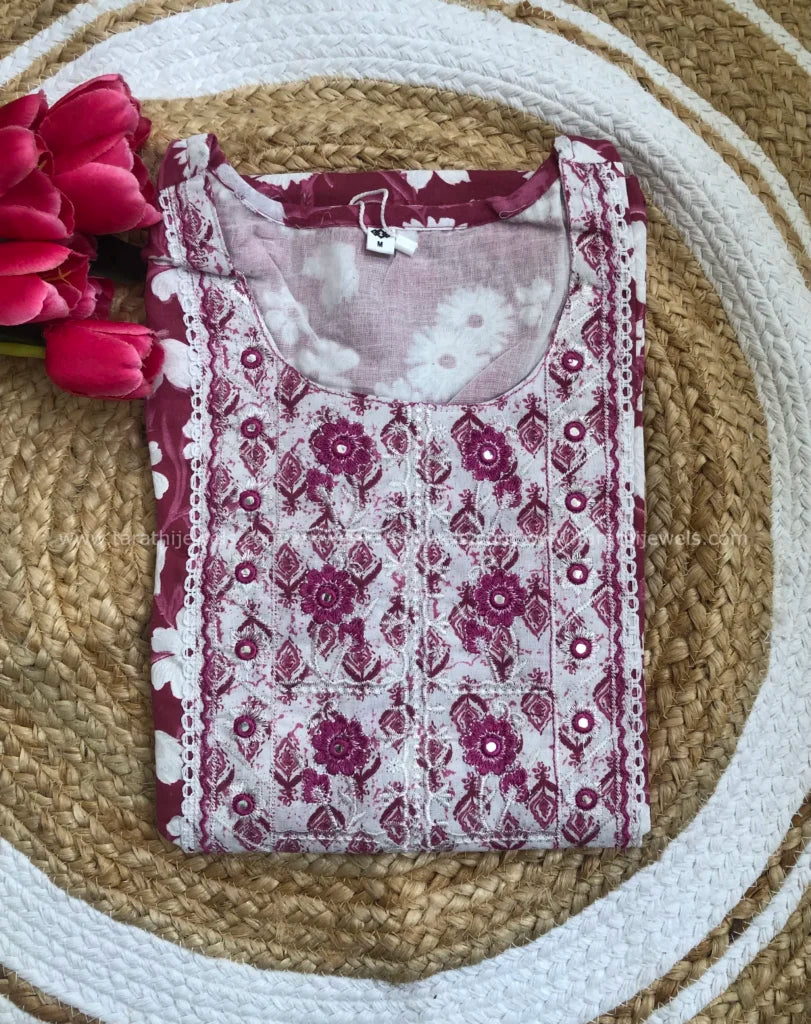 Tarathi Floral Design Two Pieces Set