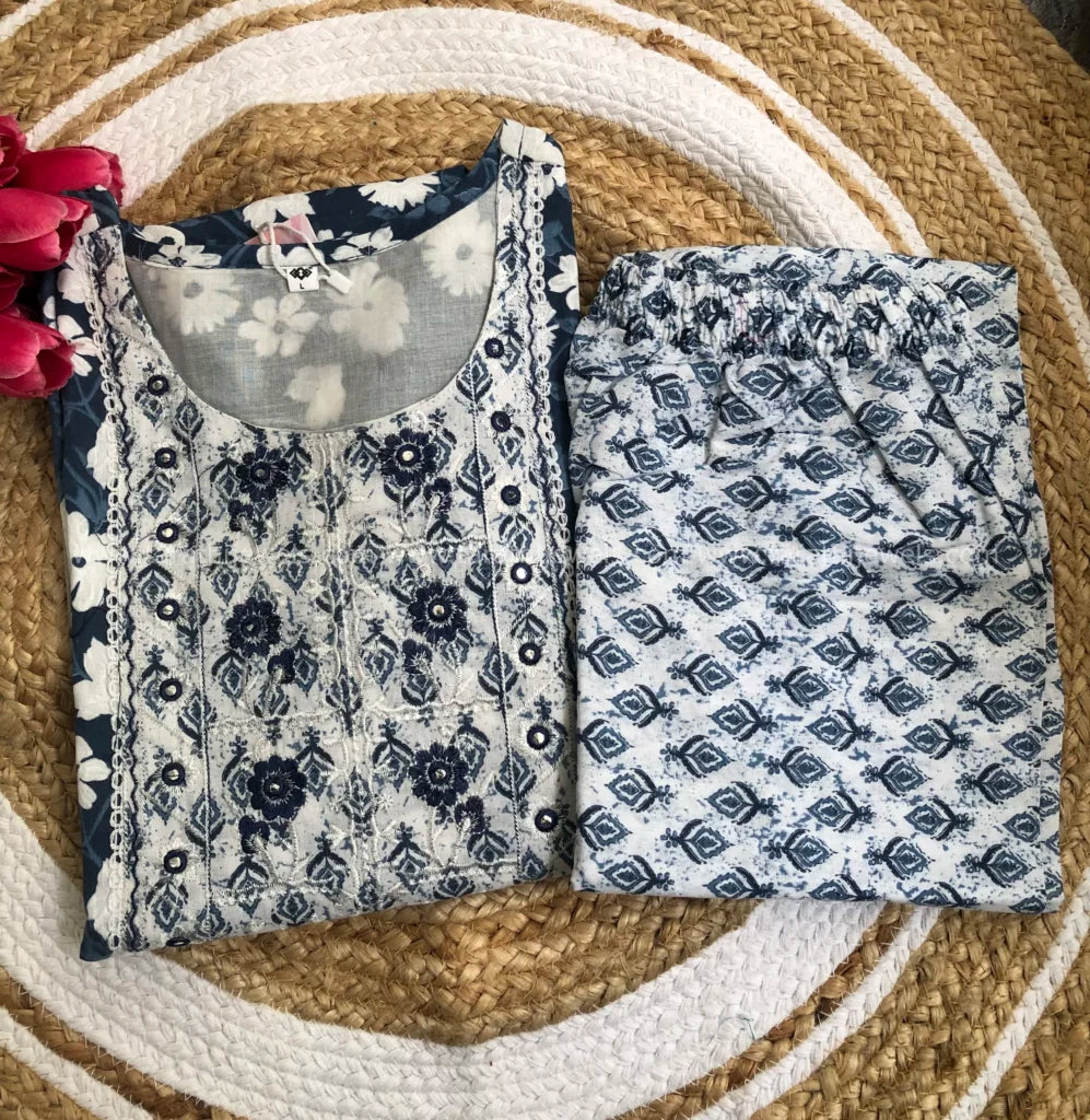 Tarathi Floral Design Two Pieces Set