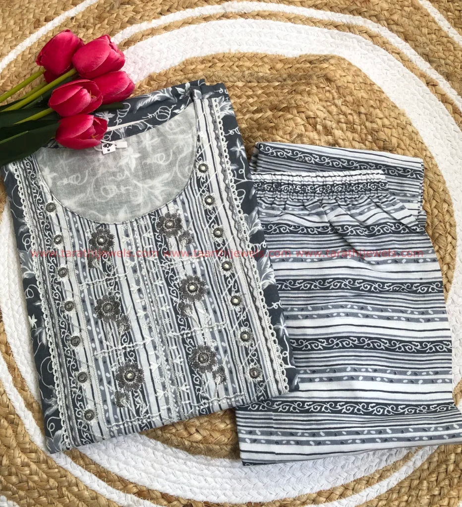 Tarathi Leaf Design Two Pieces Set