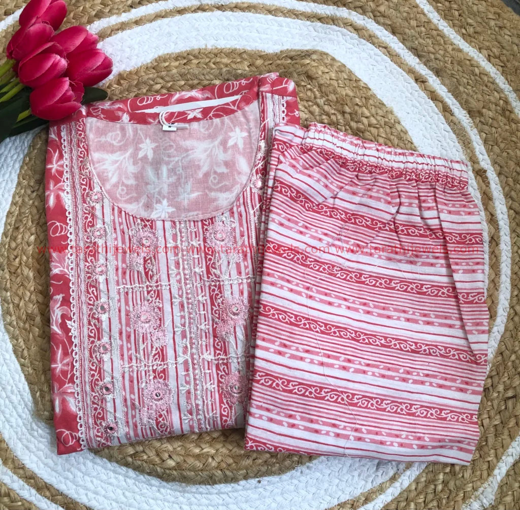 Tarathi Leaf Design Two Pieces Set