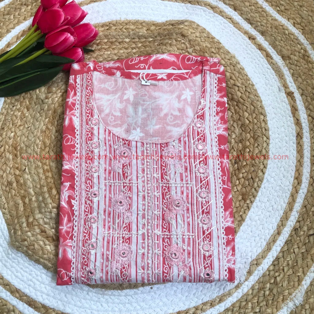 Tarathi Leaf Design Two Pieces Set