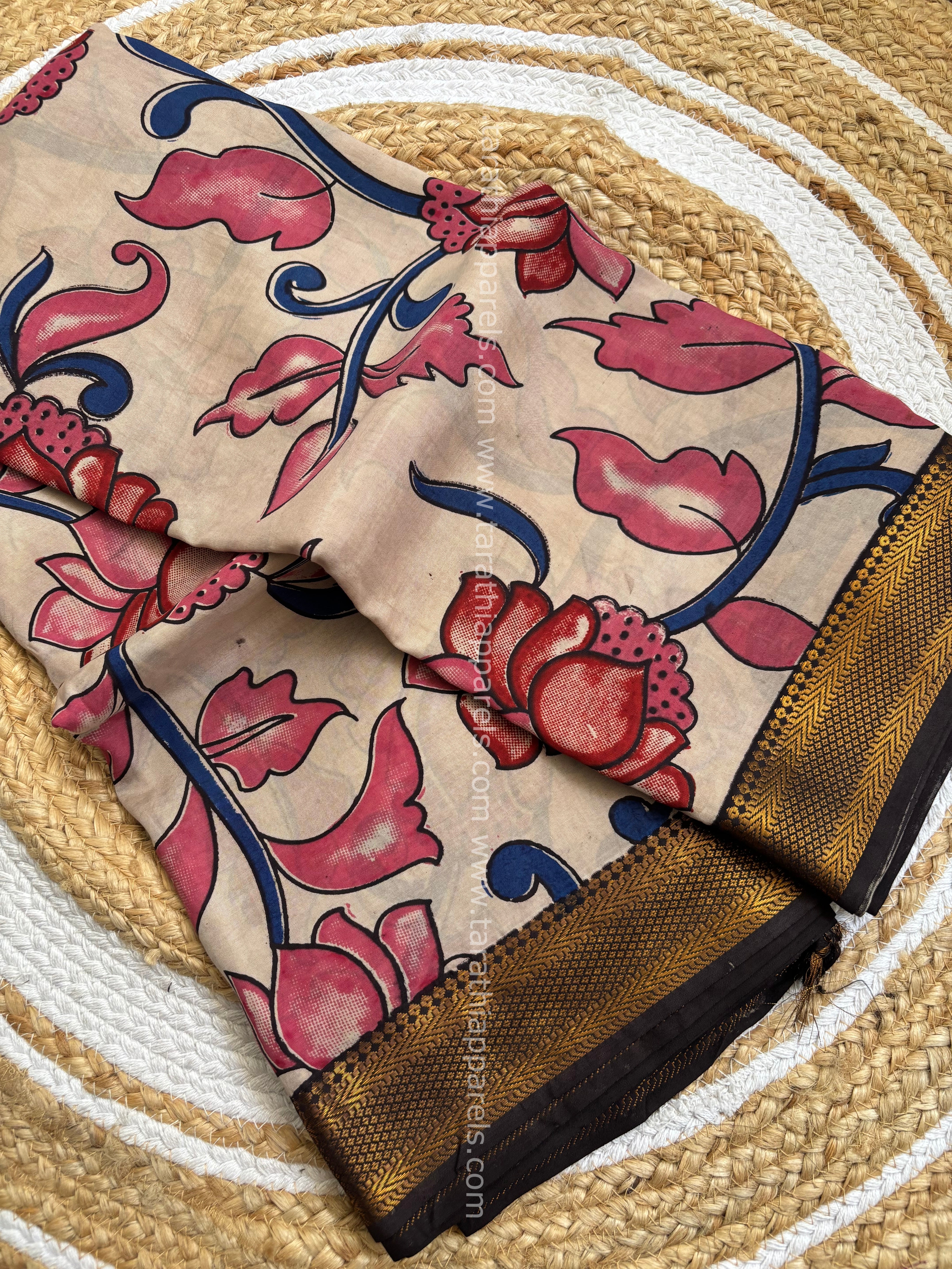 Tarathi kalamkari saree with Nizam Border KK15