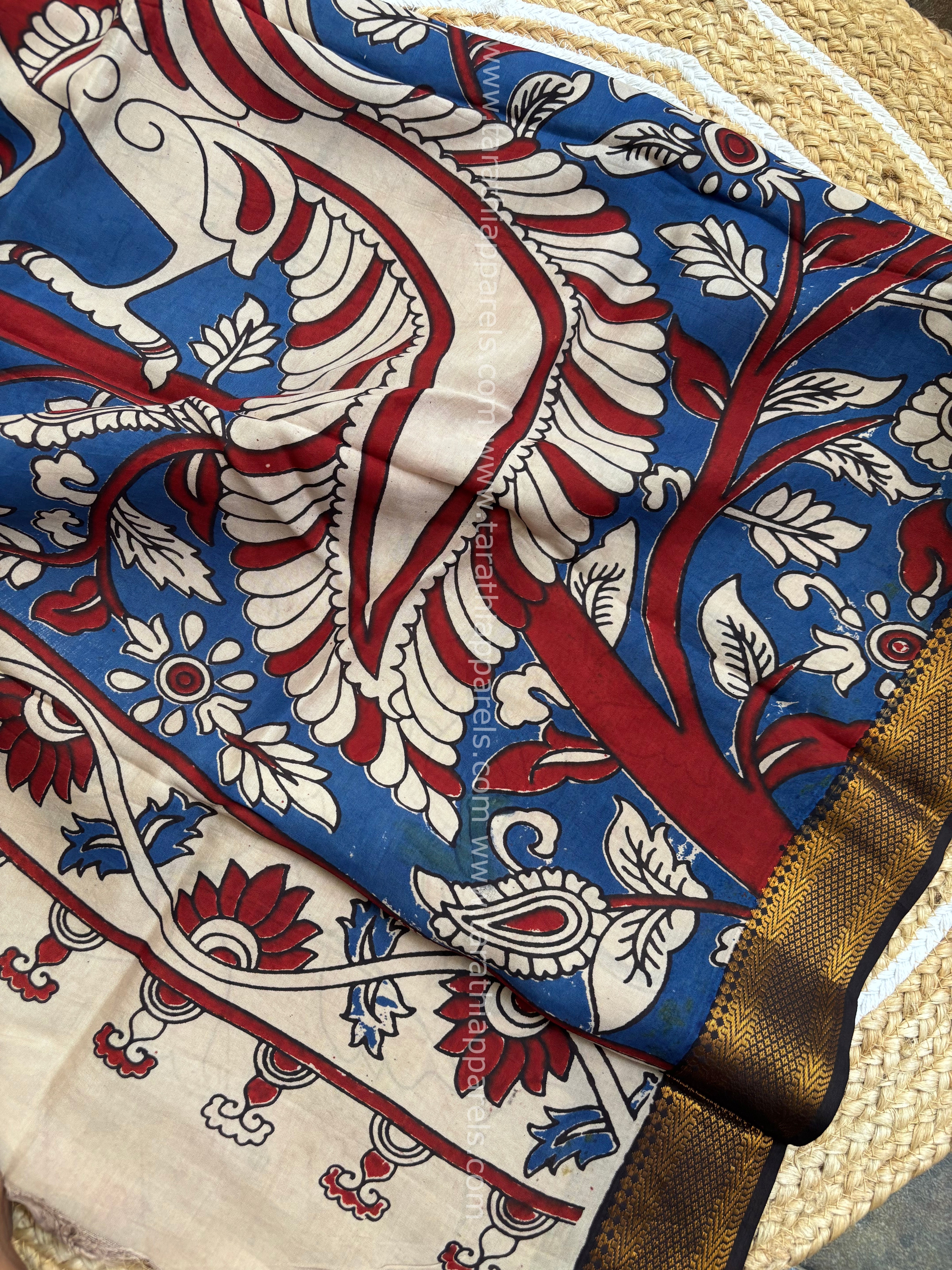 Tarathi kalamkari saree with Nizam Border KK15
