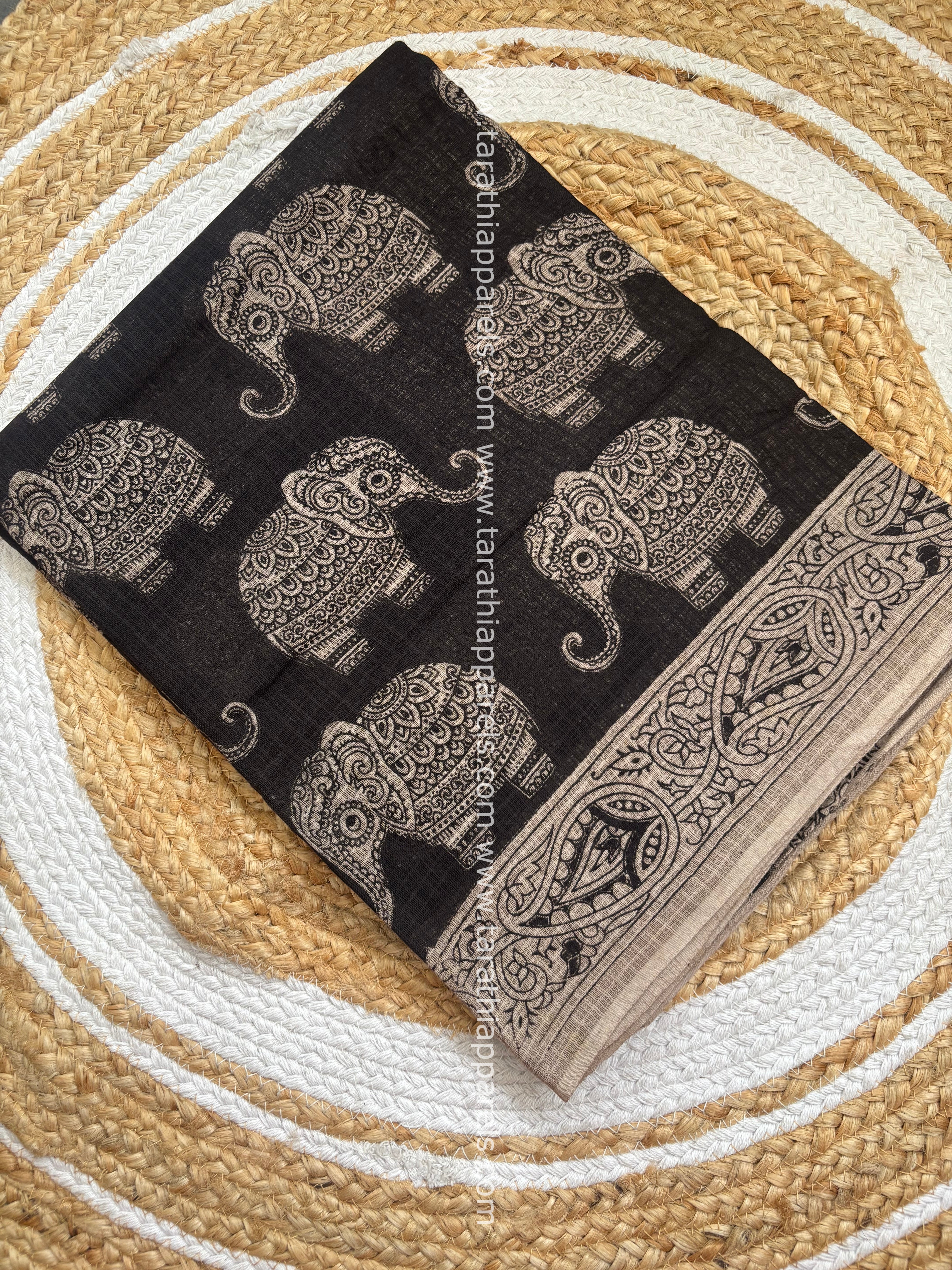 kalamkari Kota cotton saree KS16