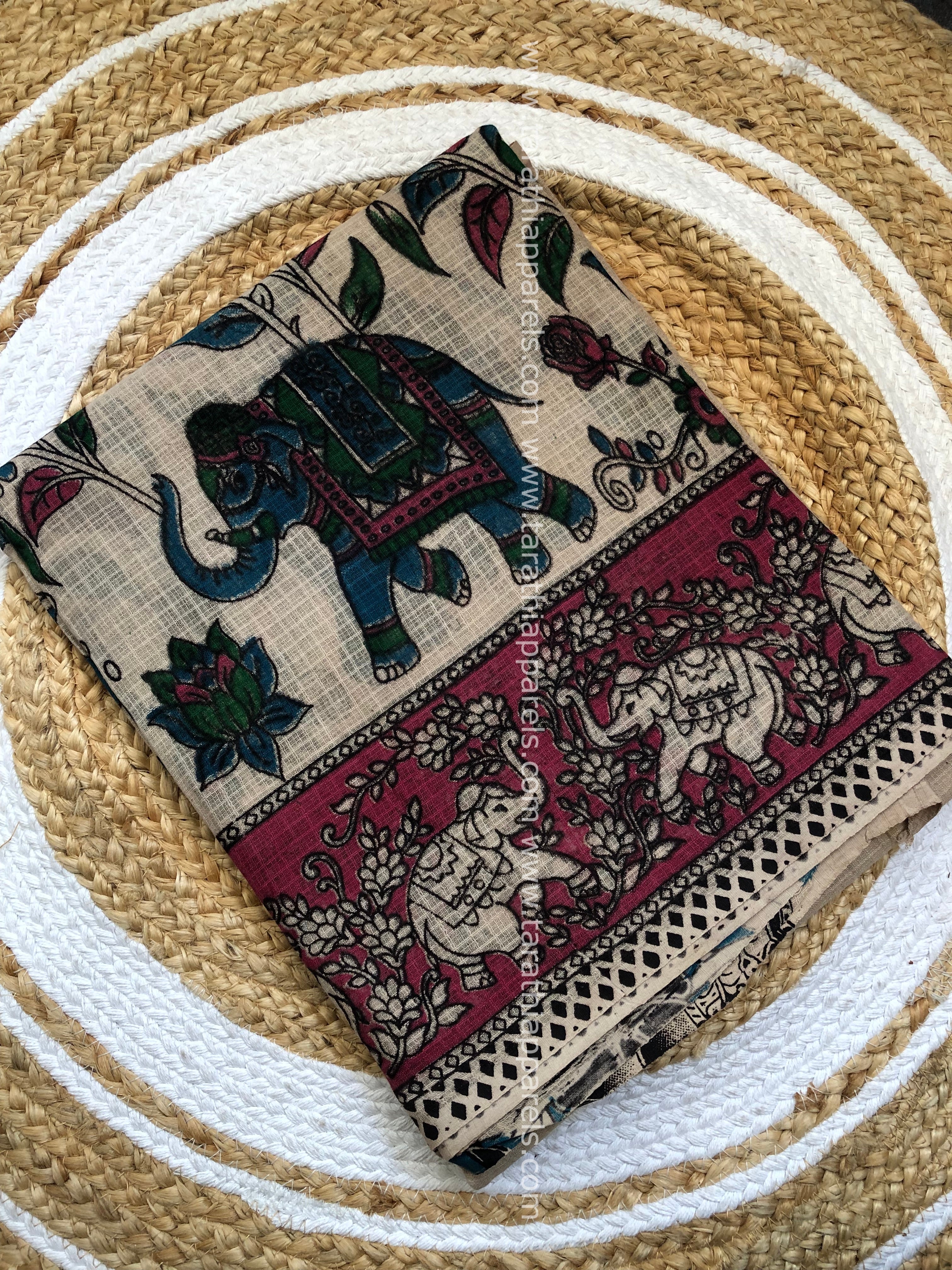 kalamkari Kota cotton saree KS24