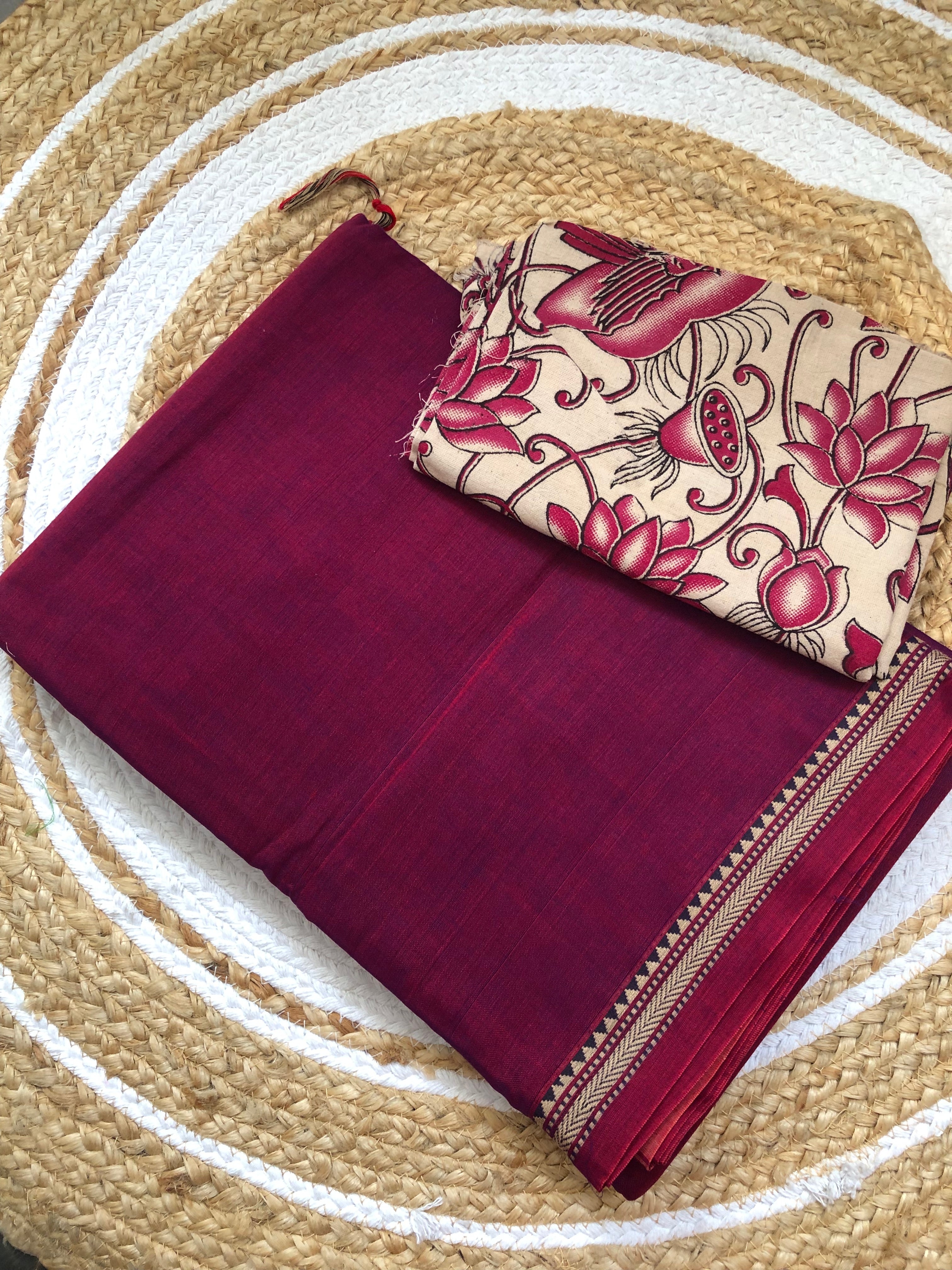 Traditional Narayanapet Handloom Cotton saree